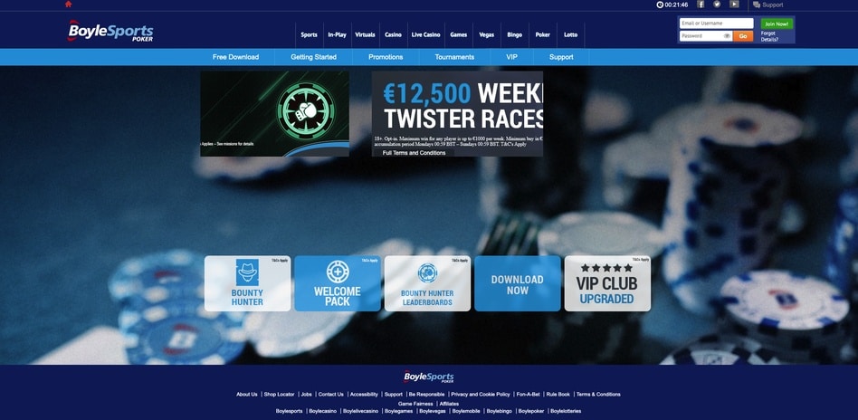 Boyle Sports Poker screenshot