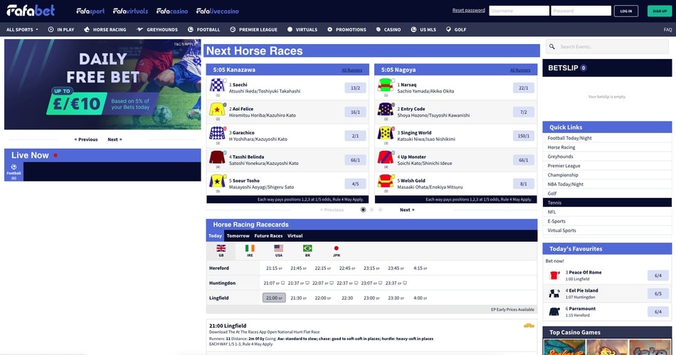Fafabet screenshot
