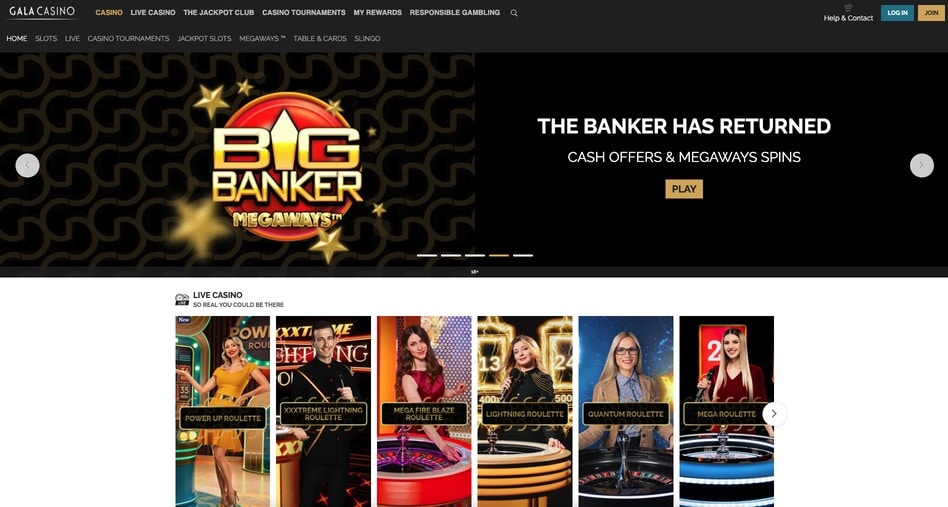 Gala Casino screenshot