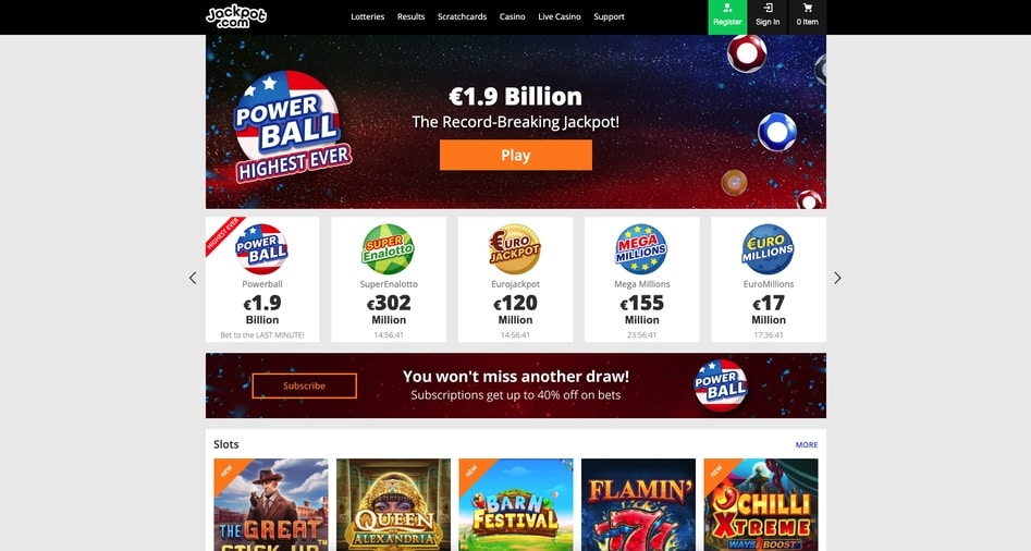 Jackpot.com screenshot