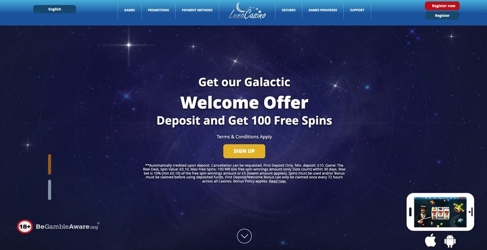 Luna Casino screenshot