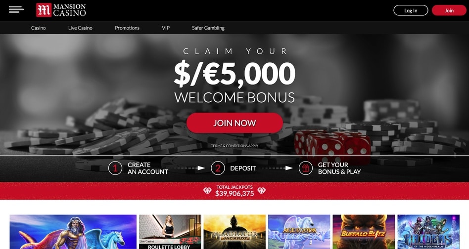 Mansion Casino screenshot