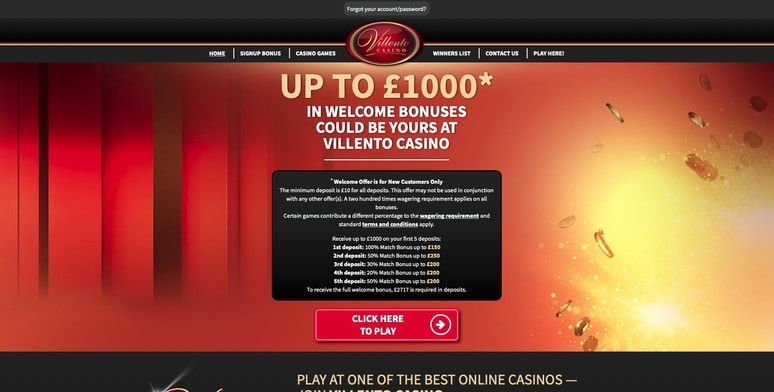 Villento Casino screenshot