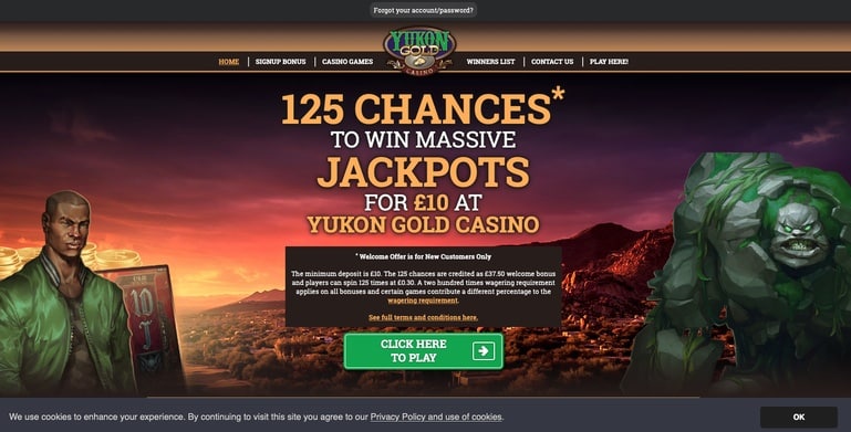 Yukon Gold Casino screenshot