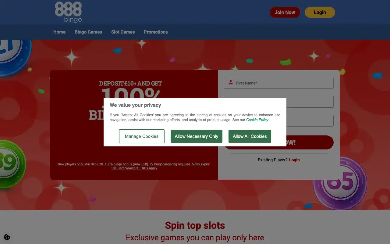 888 Bingo screenshot 2026