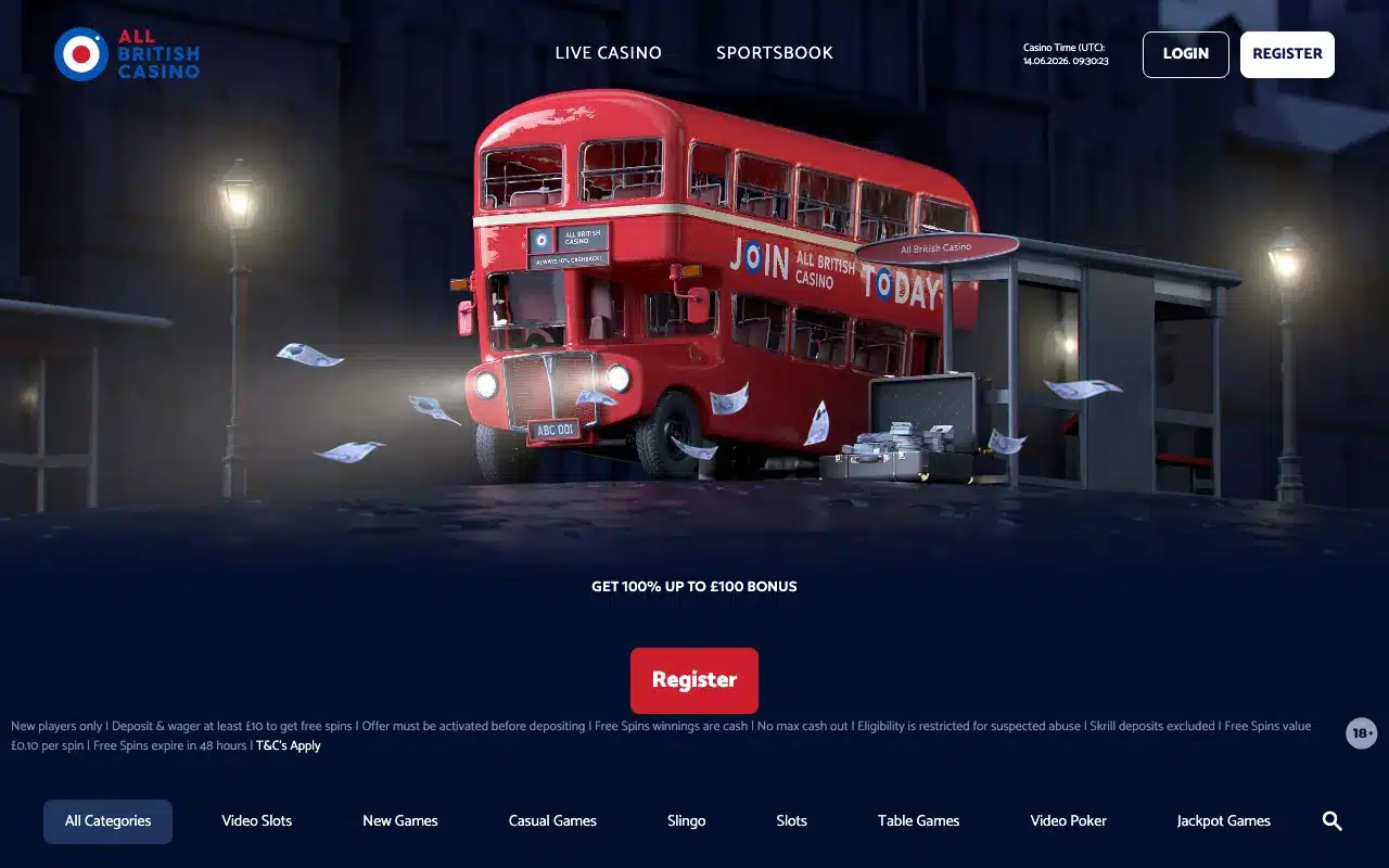 All British Casino screenshot 2026