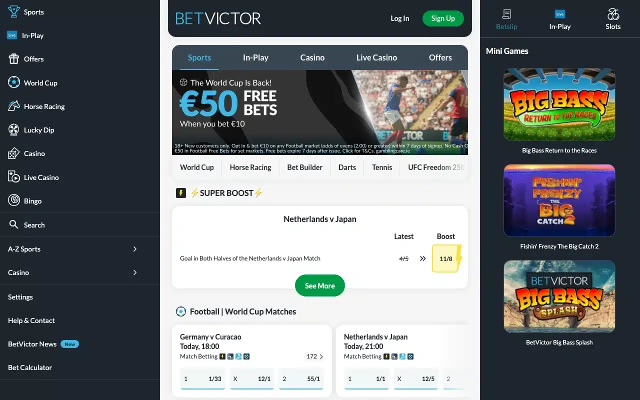 BetVictor screenshot 2026