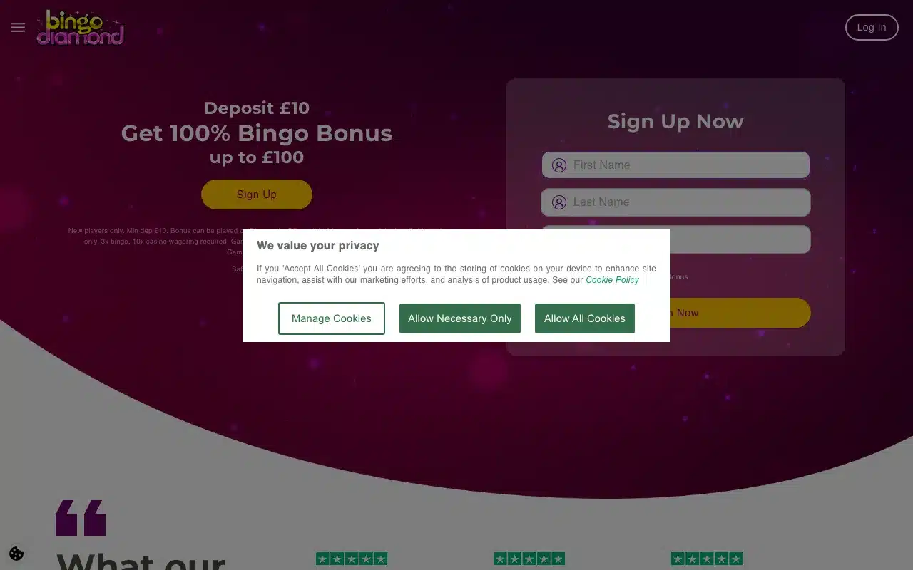 Bingo Diamond screenshot 2026