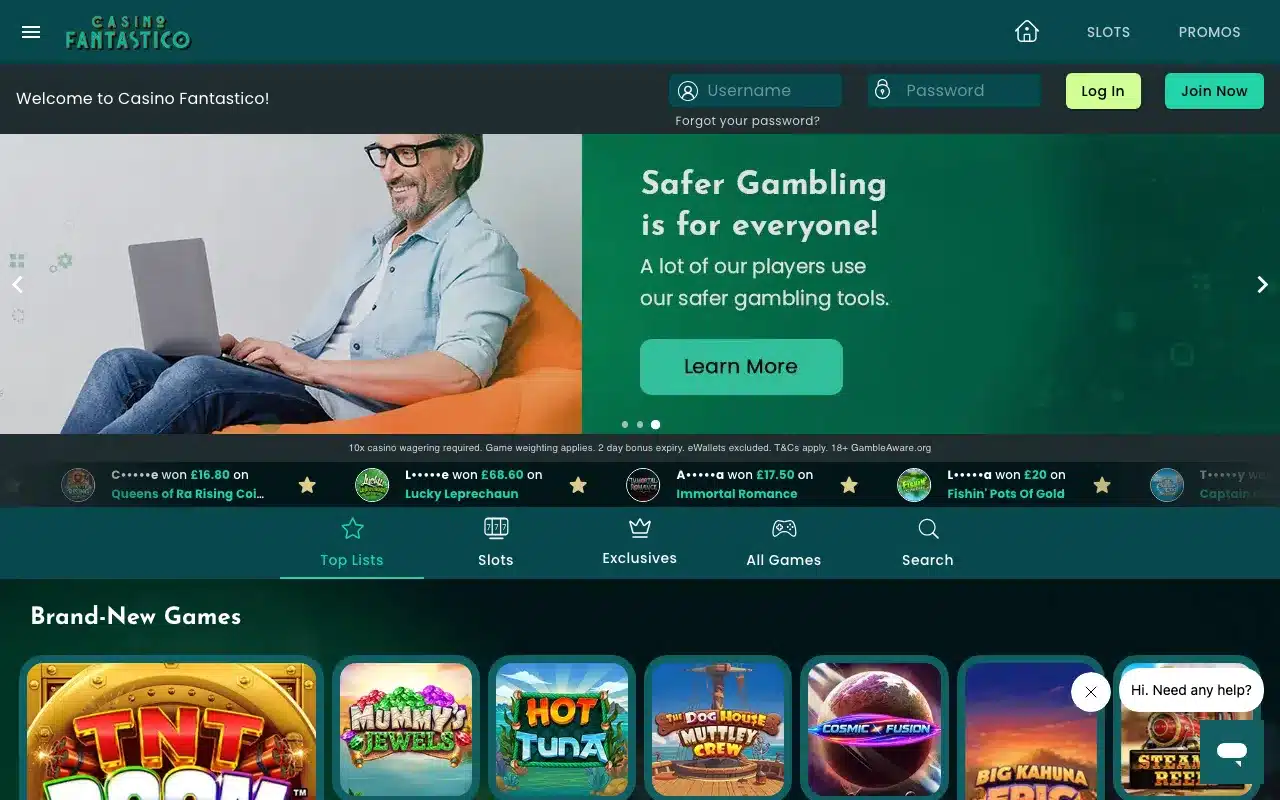 Casino Fantastico screenshot 2026