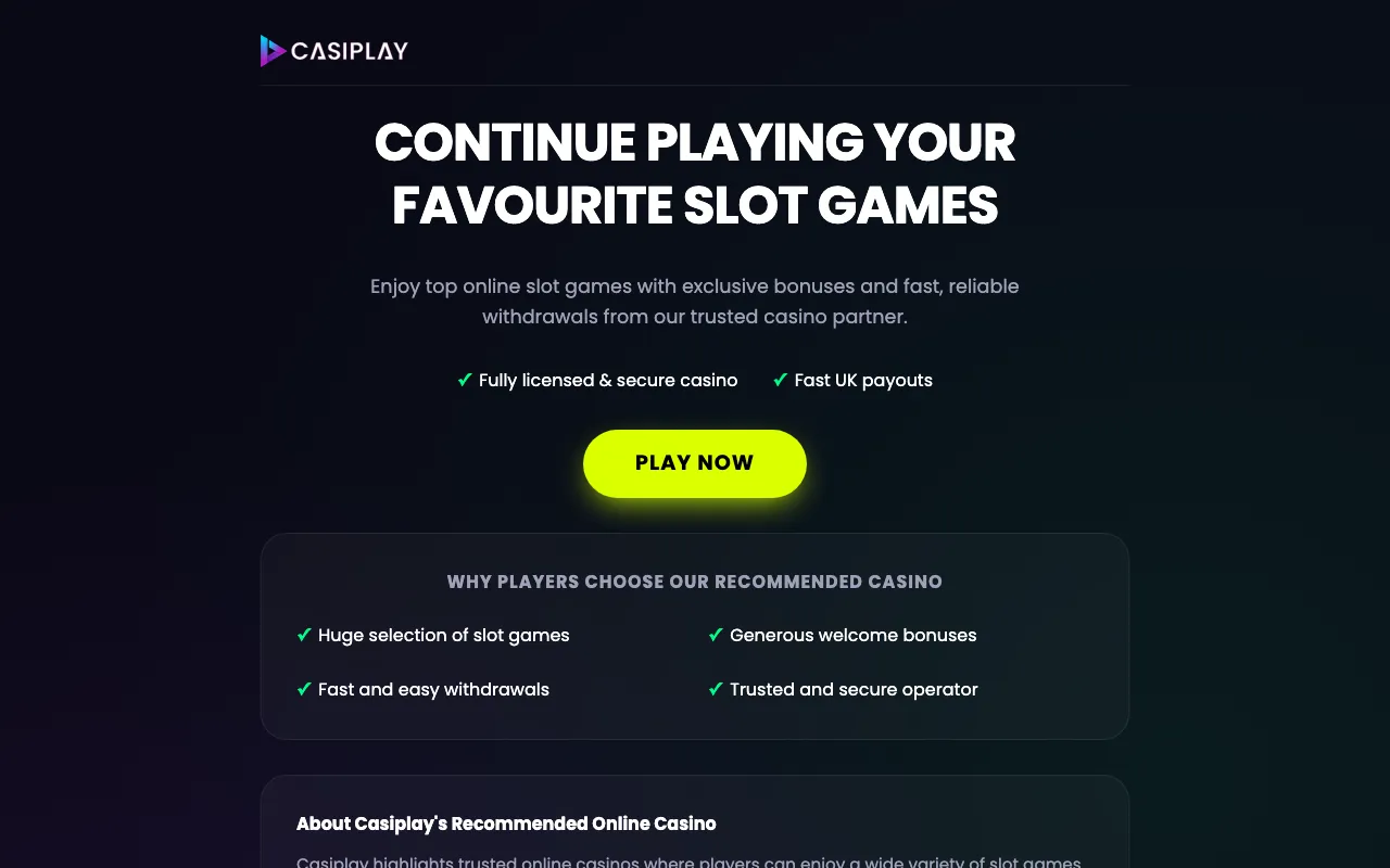 Casiplay screenshot 2026