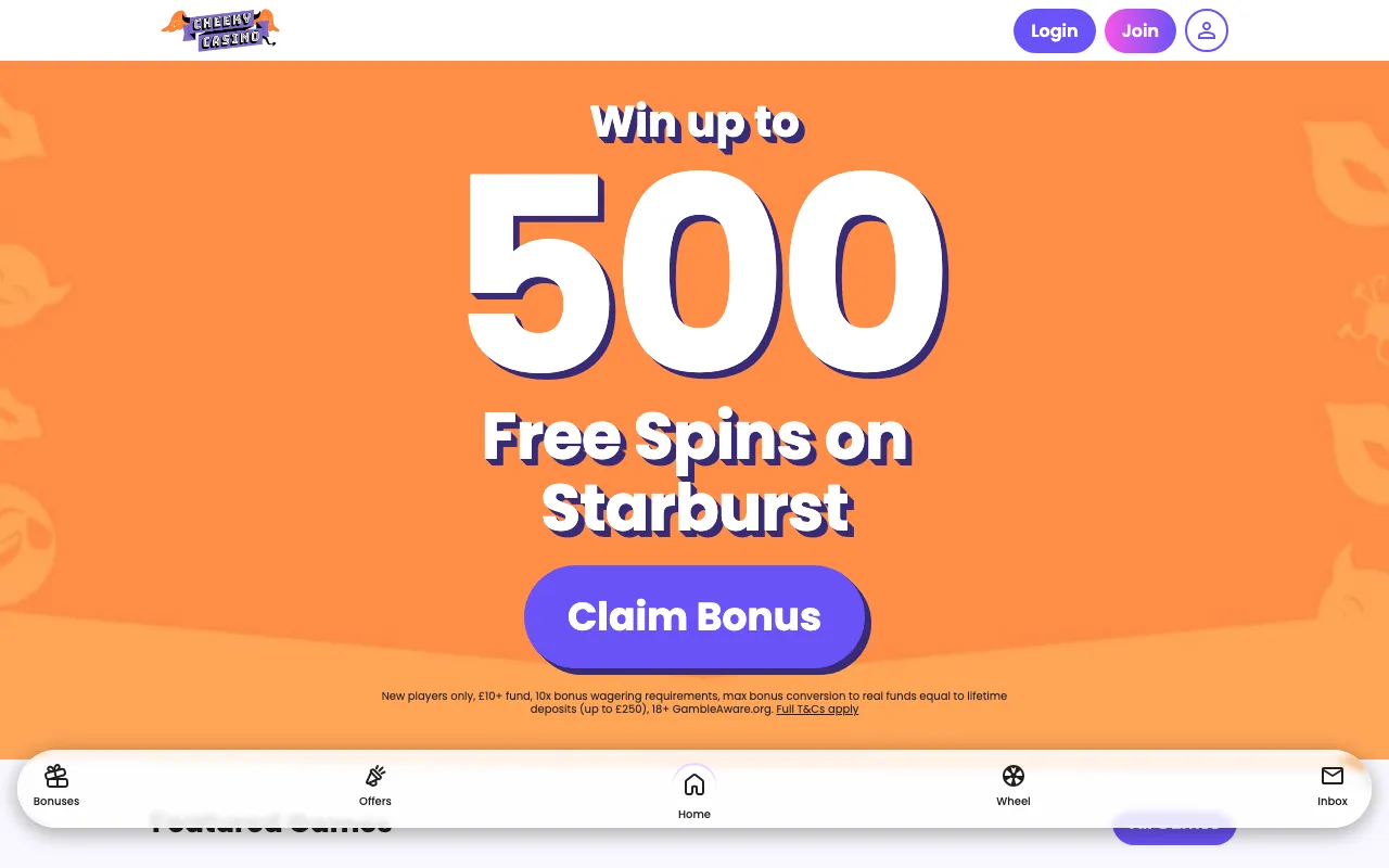 Cheeky Casino screenshot 2026