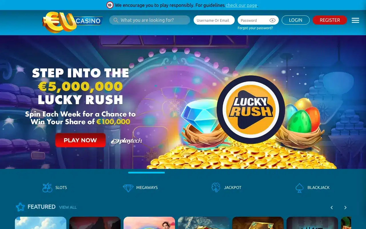 EU Casino screenshot 2026