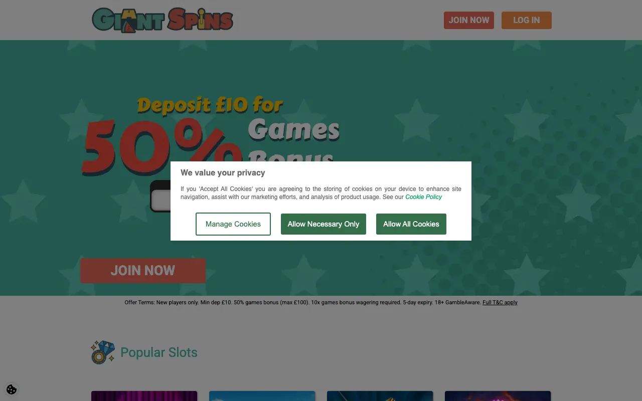 Giant Spins screenshot 2026