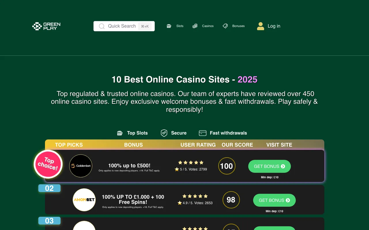 Greenplay screenshot 2026