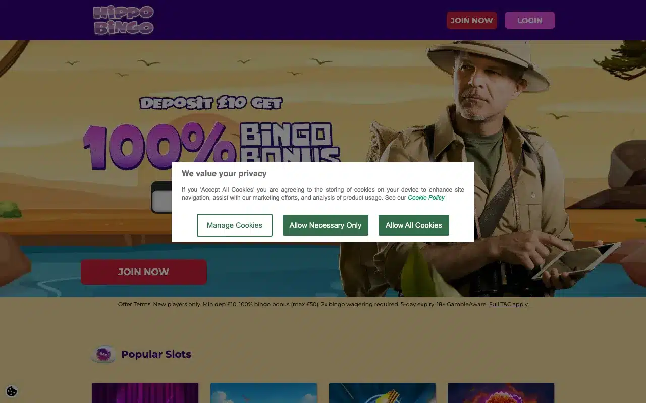 Hippo Bingo screenshot 2026
