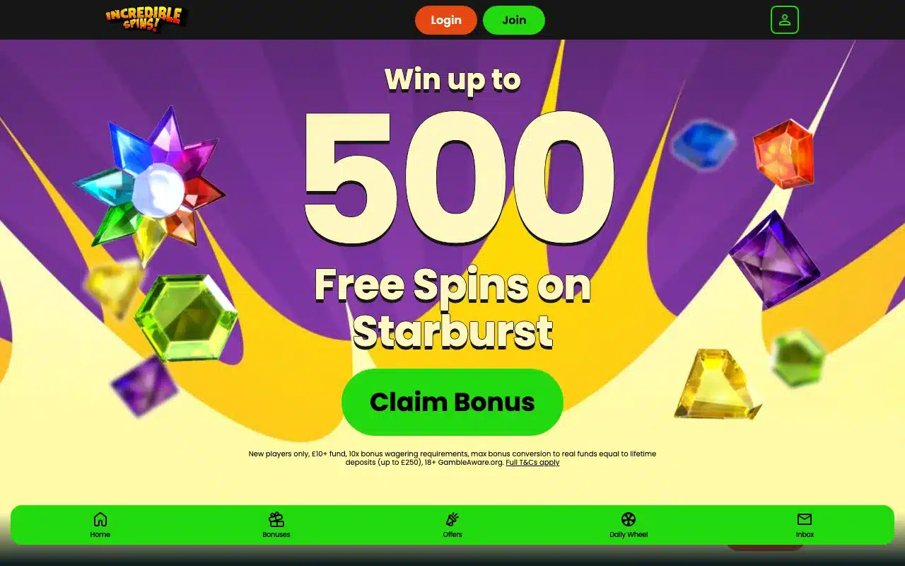 Incredible Spins screenshot 2026