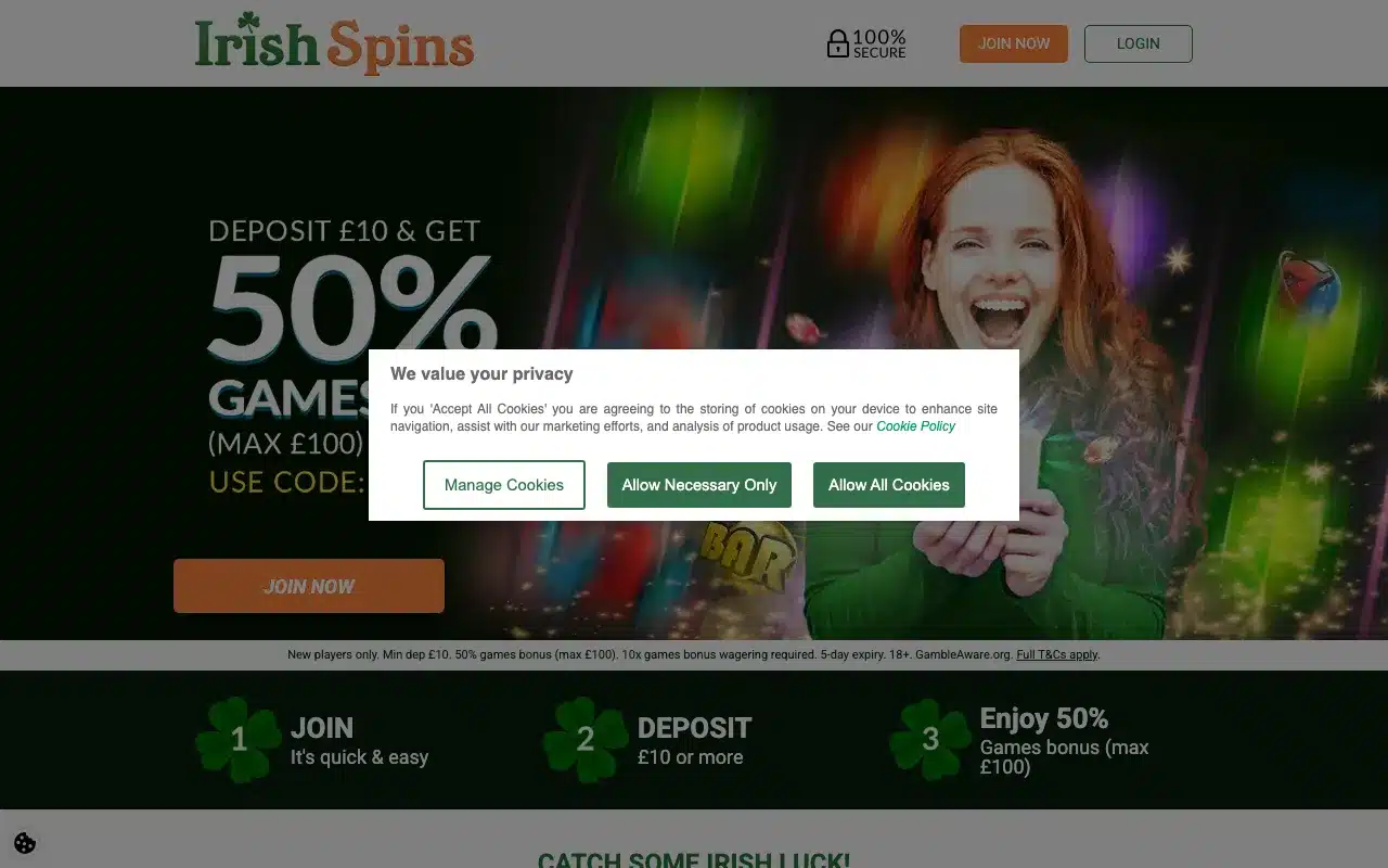 Irish Spins screenshot 2026
