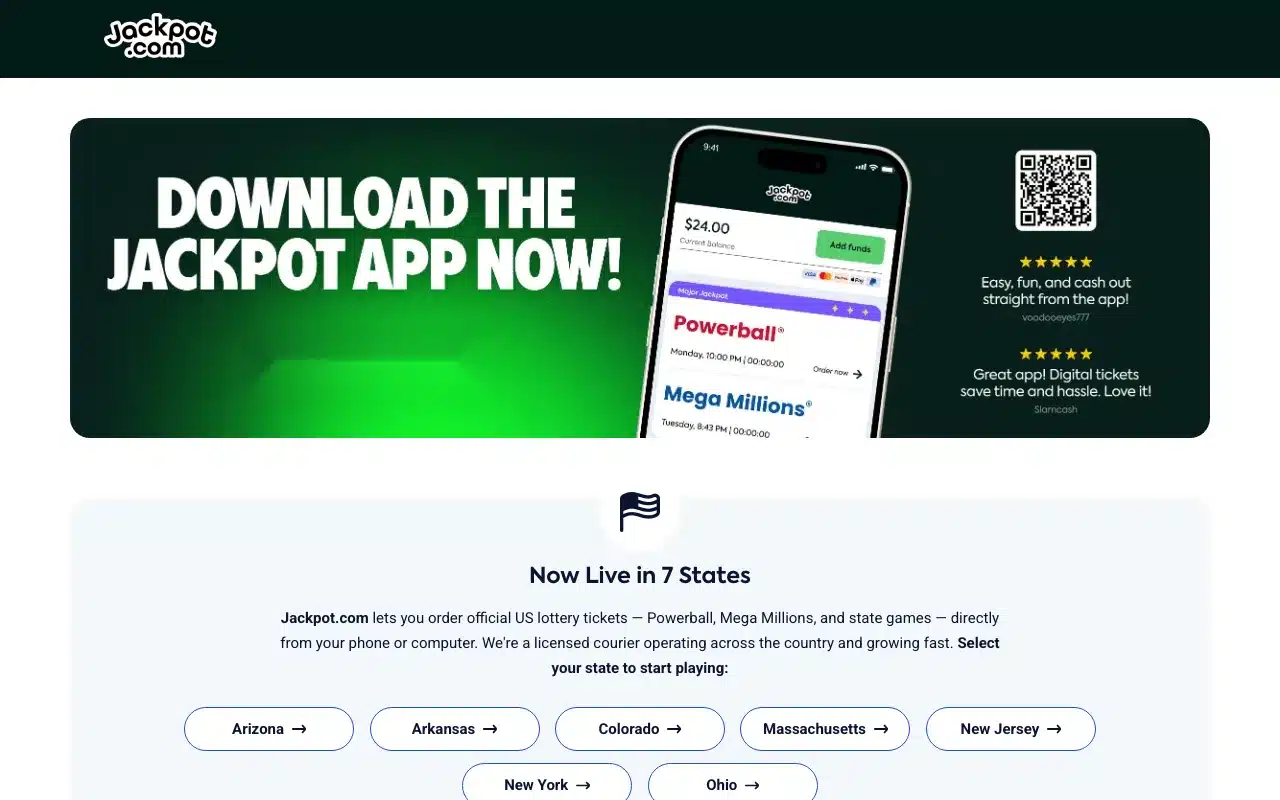 Jackpot.com screenshot 2026