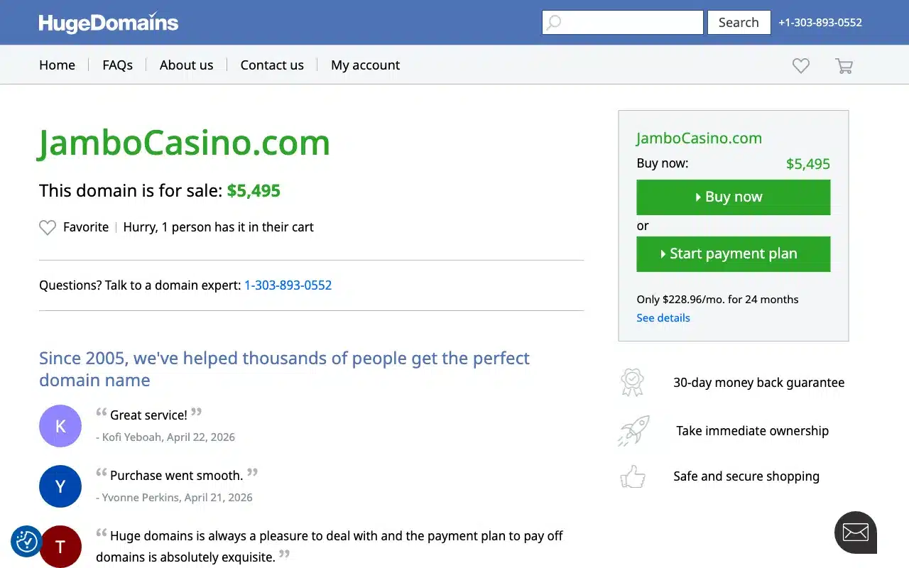 Jambo Casino screenshot 2026