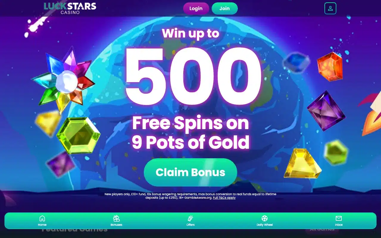 Luckstars Casino screenshot 2026