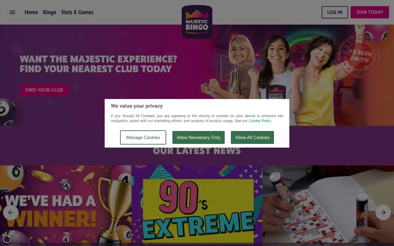Majestic Bingo screenshot 2026