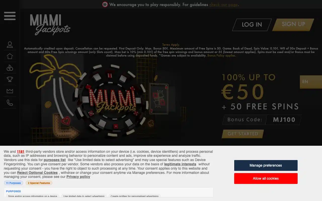 Miami Jackpots screenshot 2026