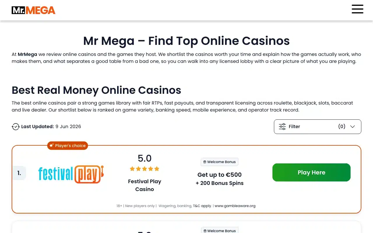 Mr Mega screenshot 2026