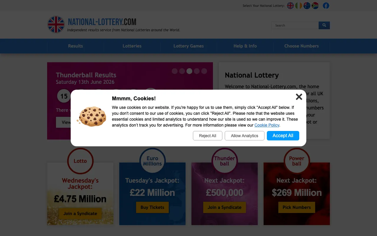 National Lottery screenshot 2026