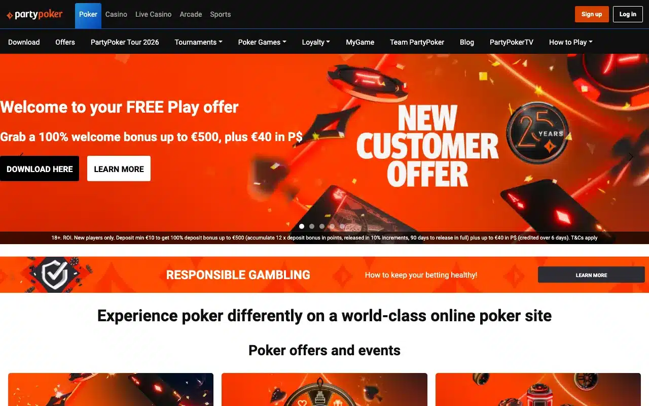 Party Poker screenshot 2026