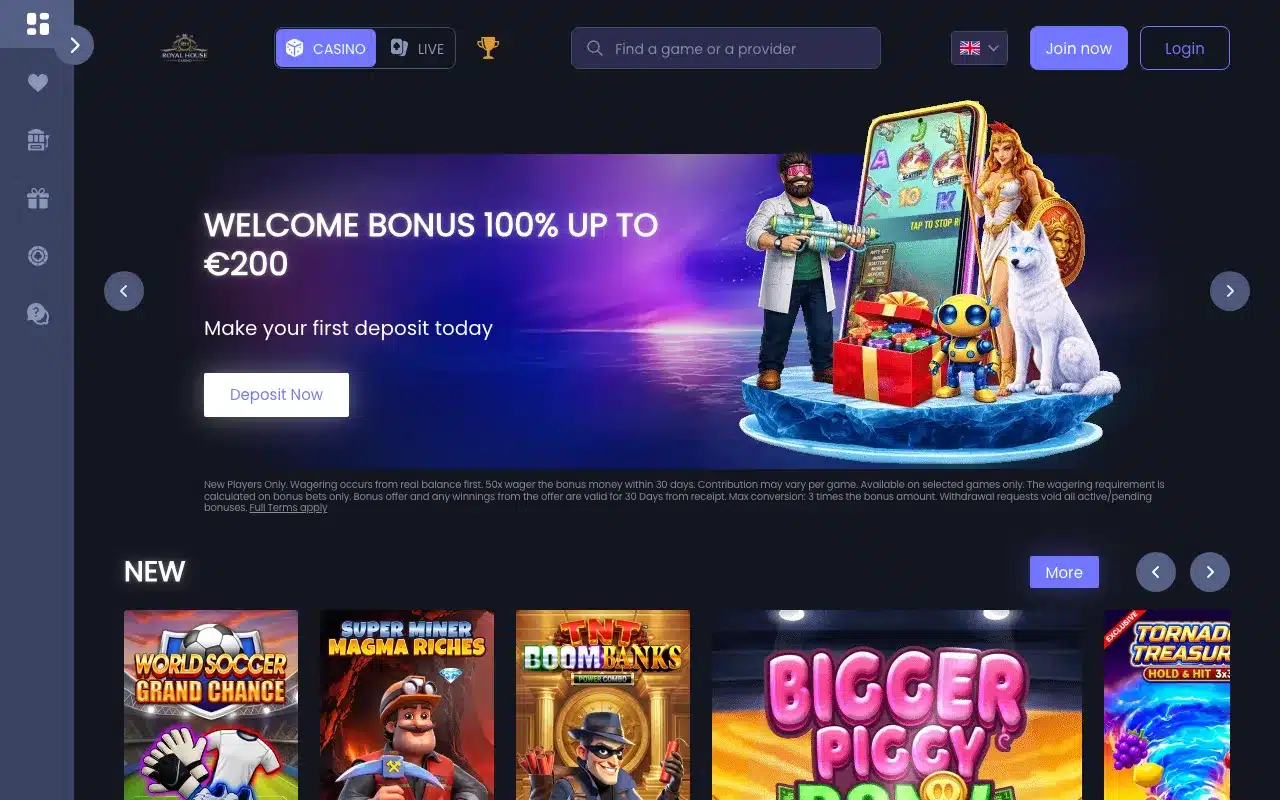 RH Casino screenshot 2026