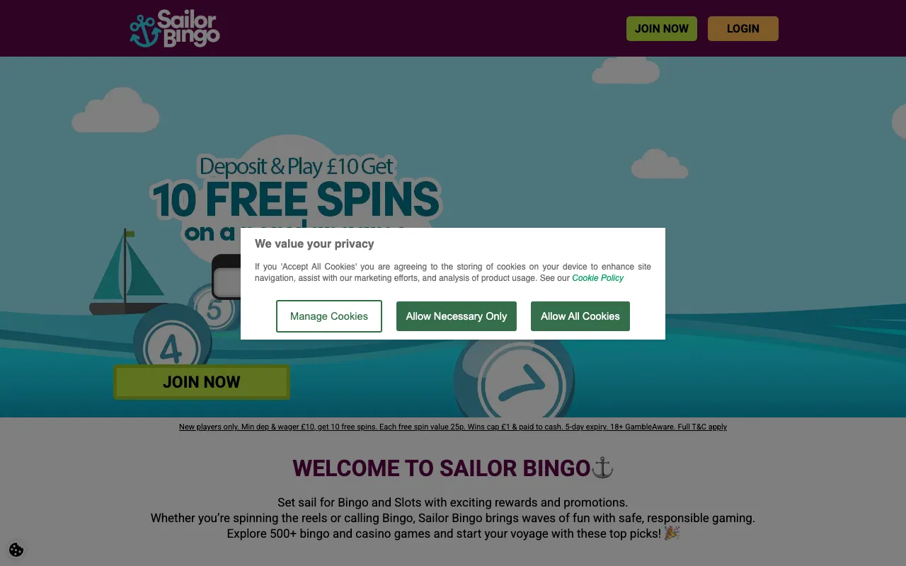 Sailor Bingo screenshot 2026