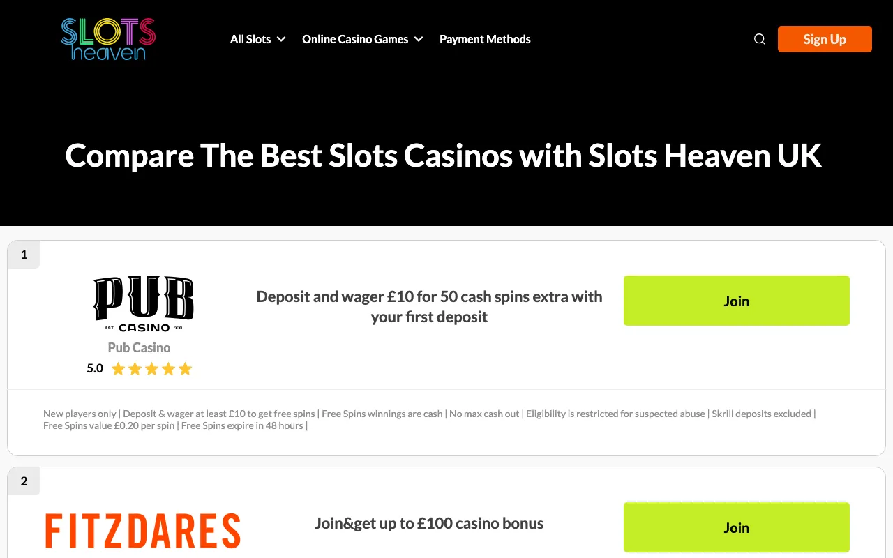 Slots Heaven screenshot 2026