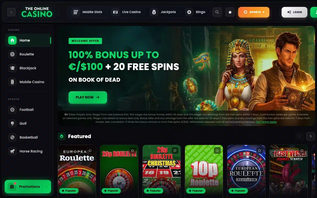 The Online Casino screenshot 2026