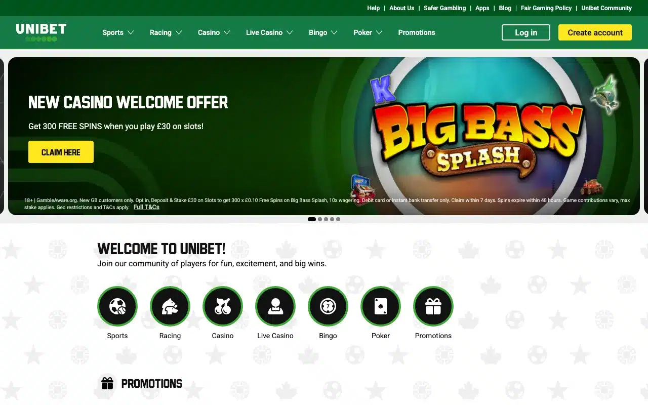 Unibet screenshot 2026