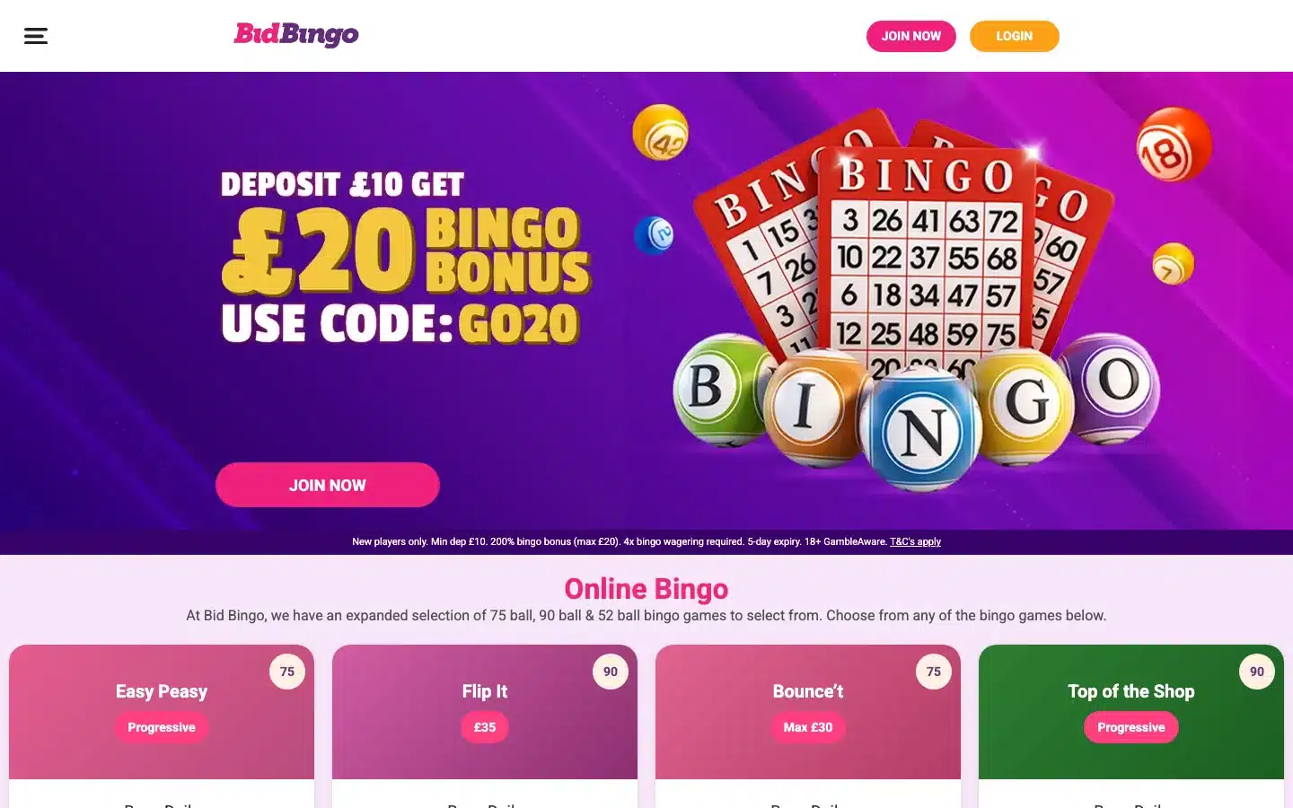 Bid Bingo screenshot 2026