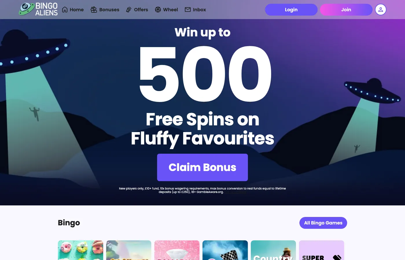 Bingo Aliens screenshot