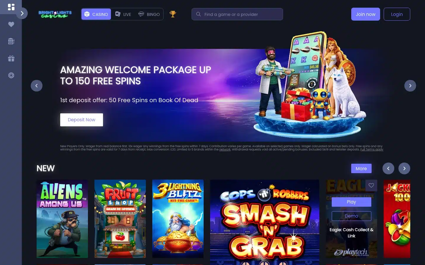 Bright Lights Casino screenshot 2026