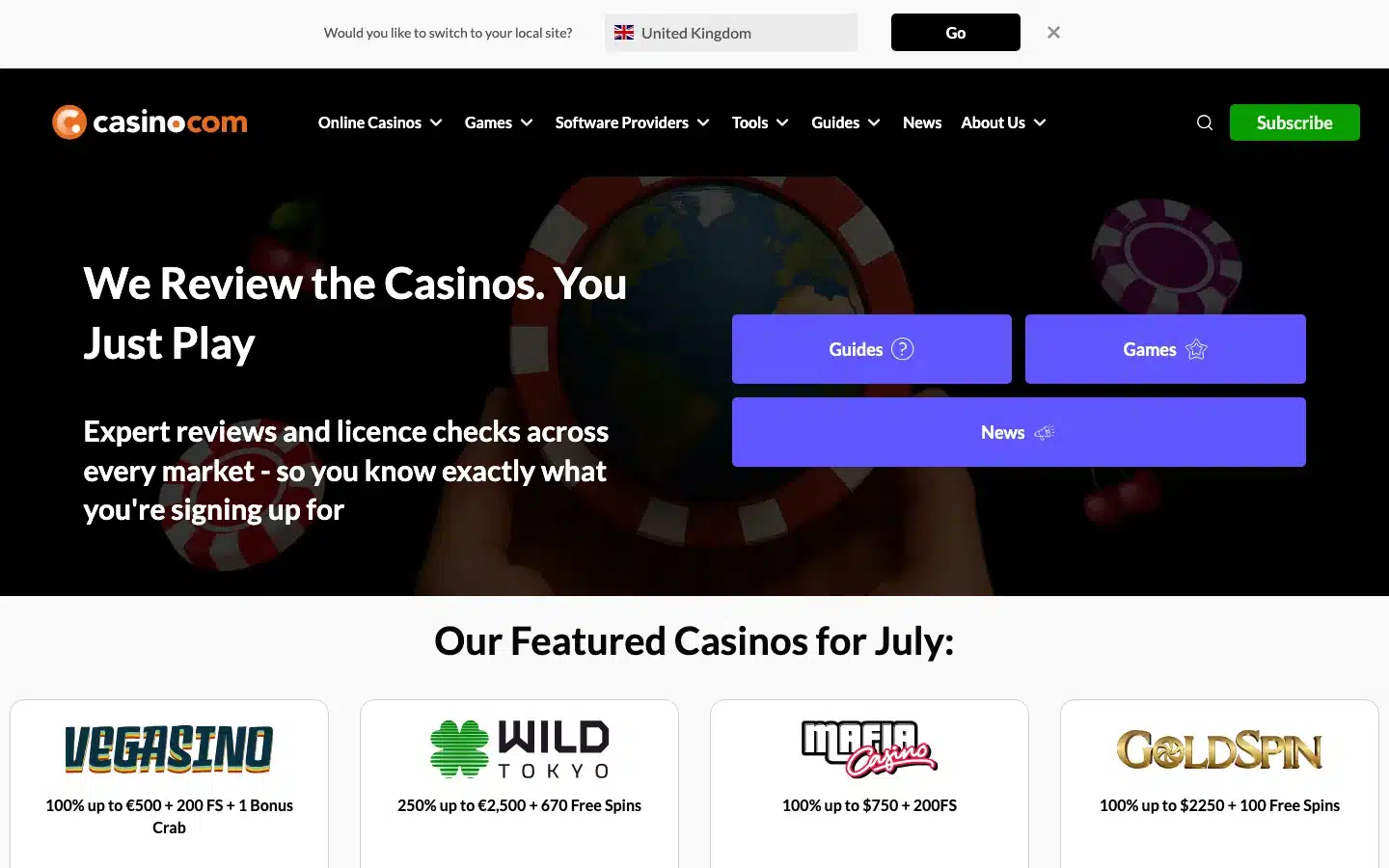 Casino.com screenshot 2026