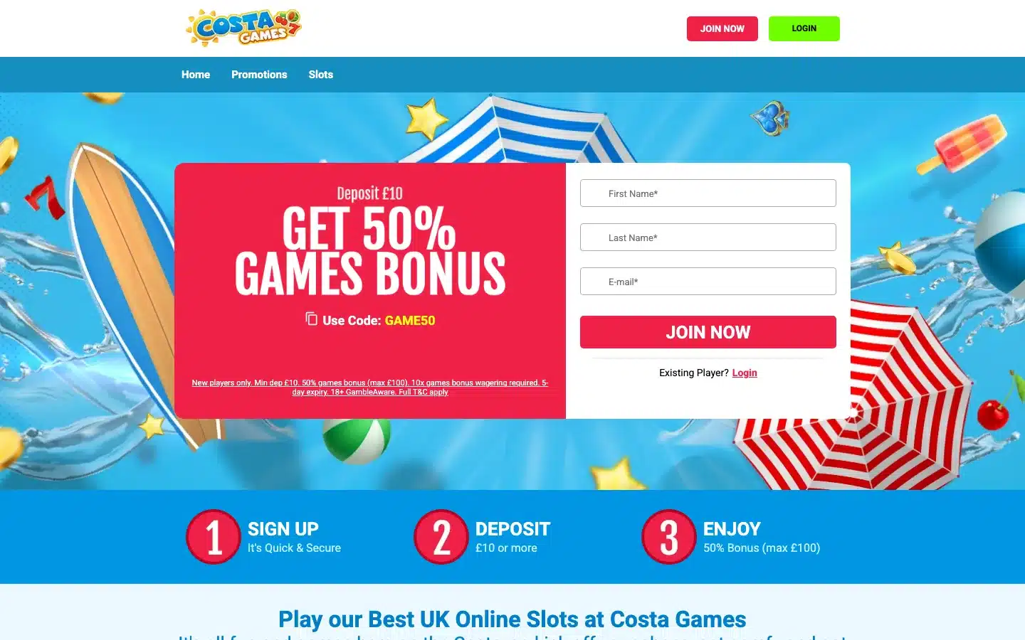 Costa Games screenshot 2026