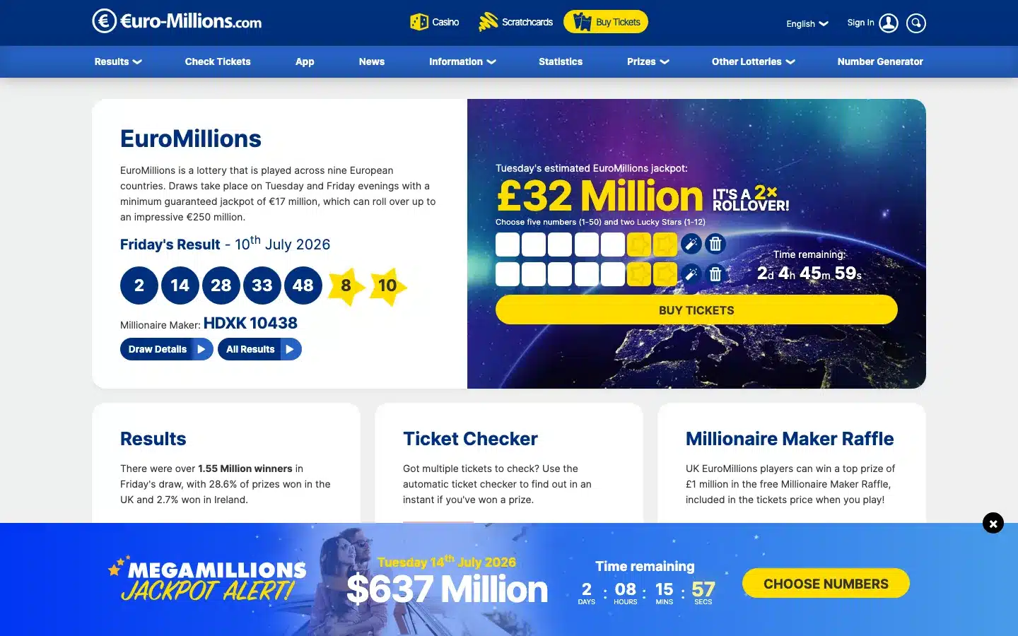 Euro Millions screenshot 2026