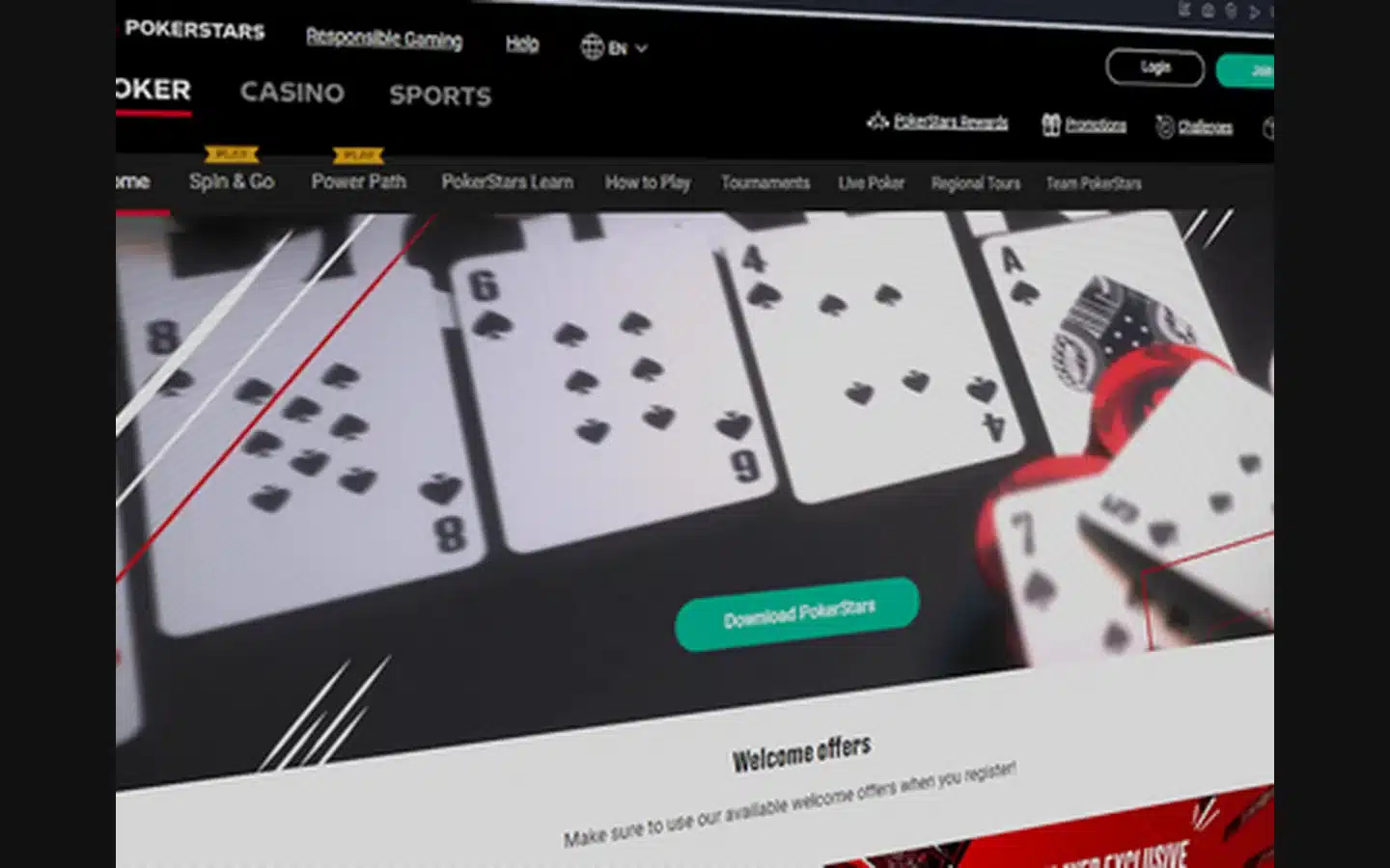Full Tilt homepage screenshot