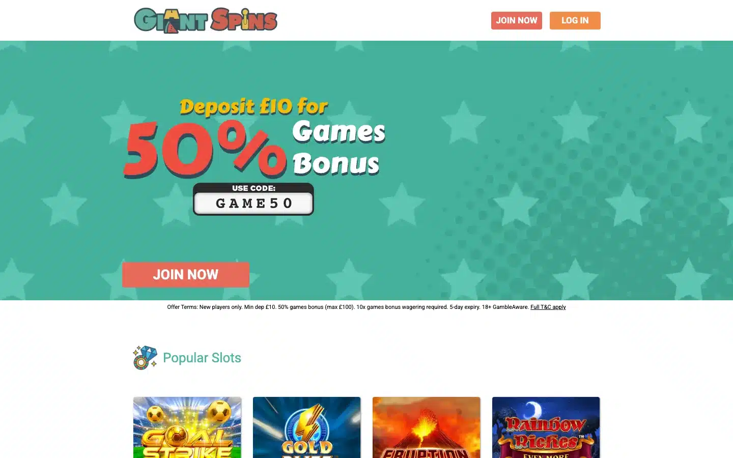 Giant Spins screenshot 2026