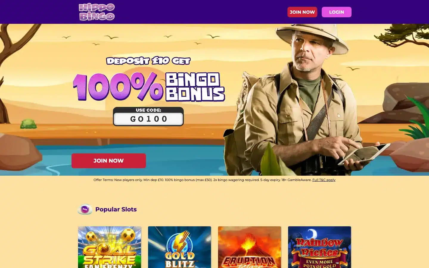 Hippo Bingo screenshot 2026