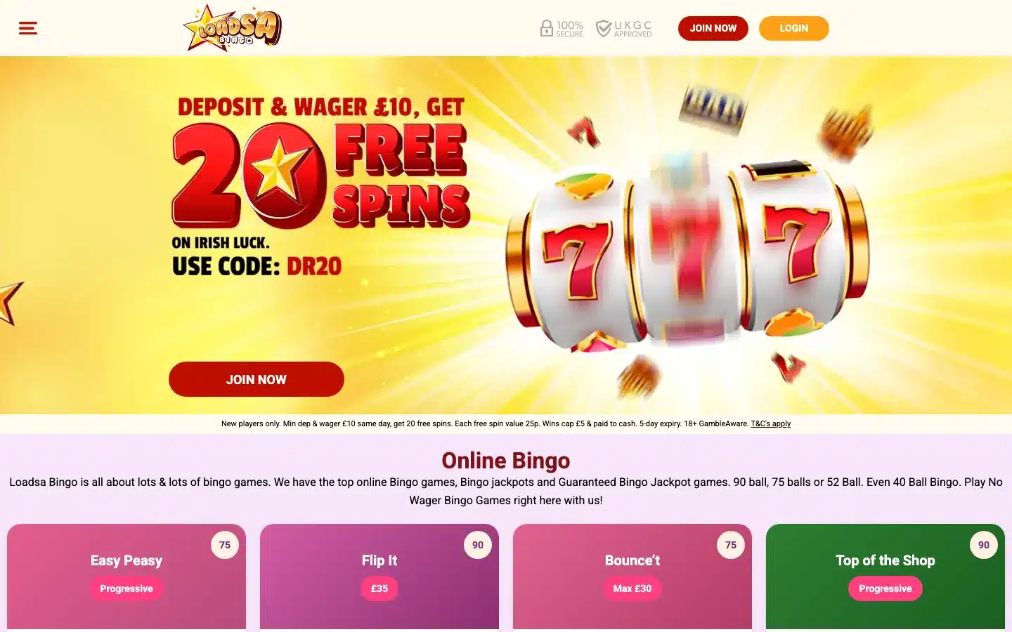 Loadsa Bingo screenshot 2026