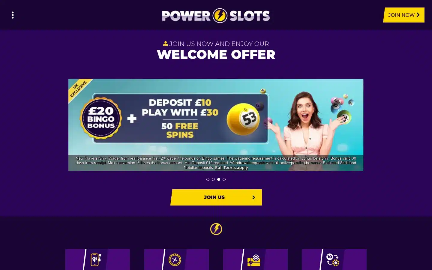 Power Slots casino homepage