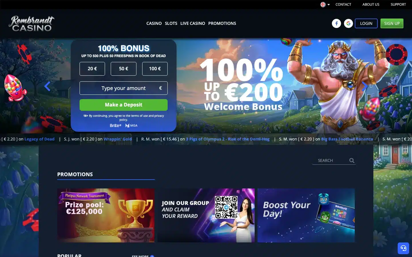 Rembrandt Casino screenshot