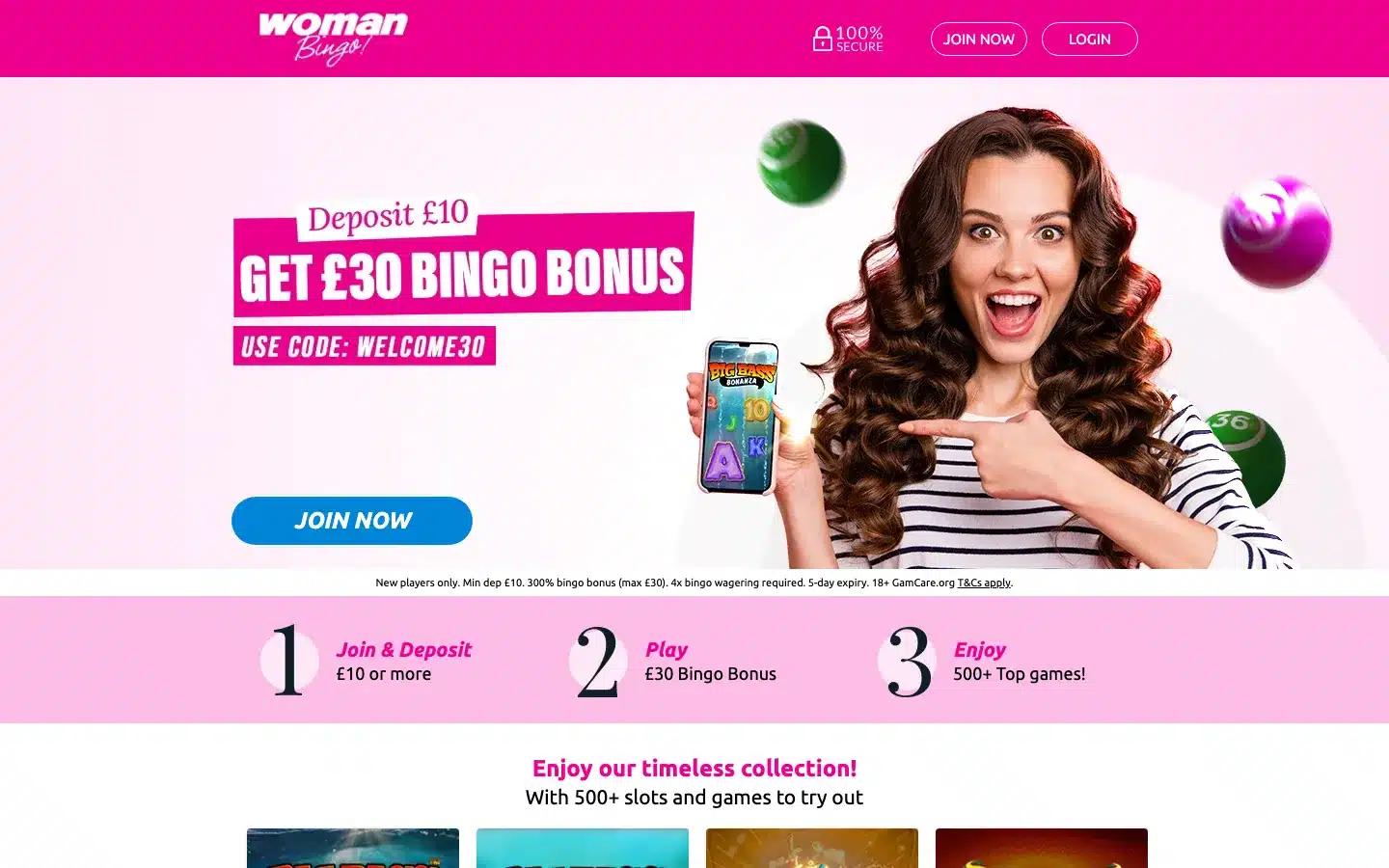 Woman Bingo screenshot 2026