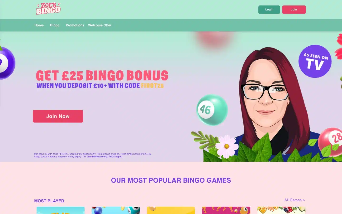 Zoes Bingo screenshot 2026